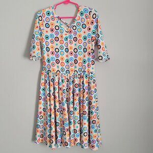 Dot Dot Smile Dress Girl's 7 Youth White Colored Circle Twirl Ballerina NWT